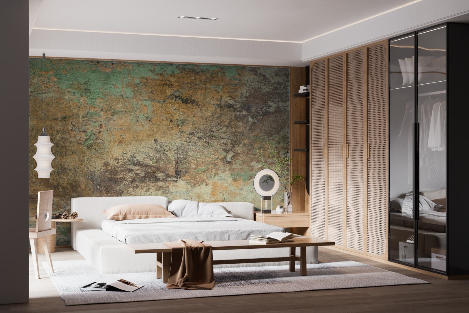 Фотошпалери Стіна з абстрактною іржею