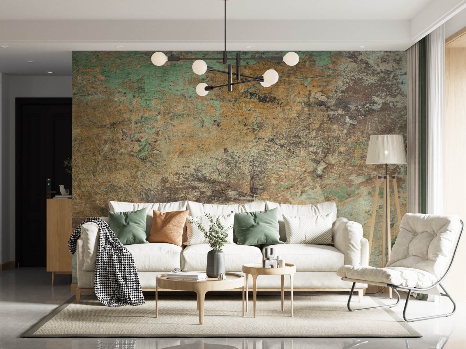 Фотошпалери Стіна з абстрактною іржею