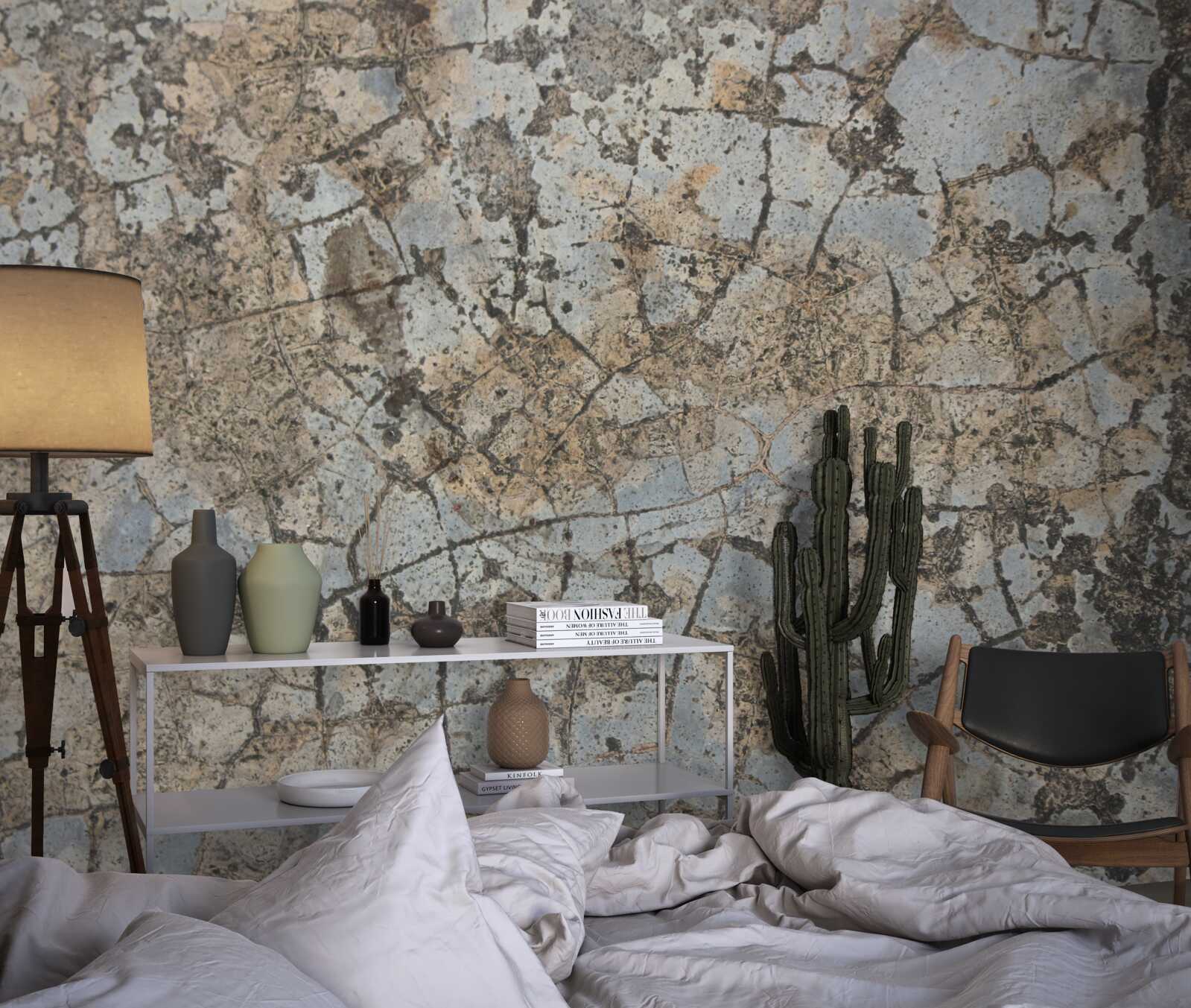 Фотошпалери мармурова поверхня, поцяткована тріщинами