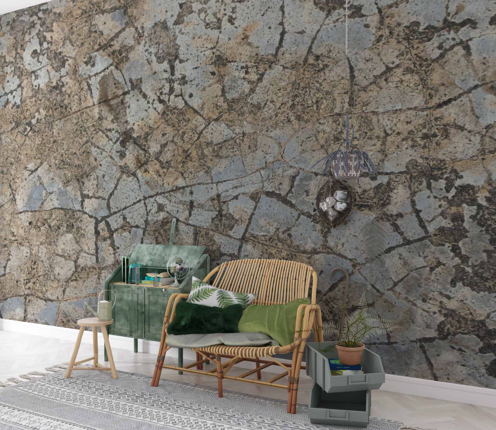 Фотошпалери мармурова поверхня, поцяткована тріщинами