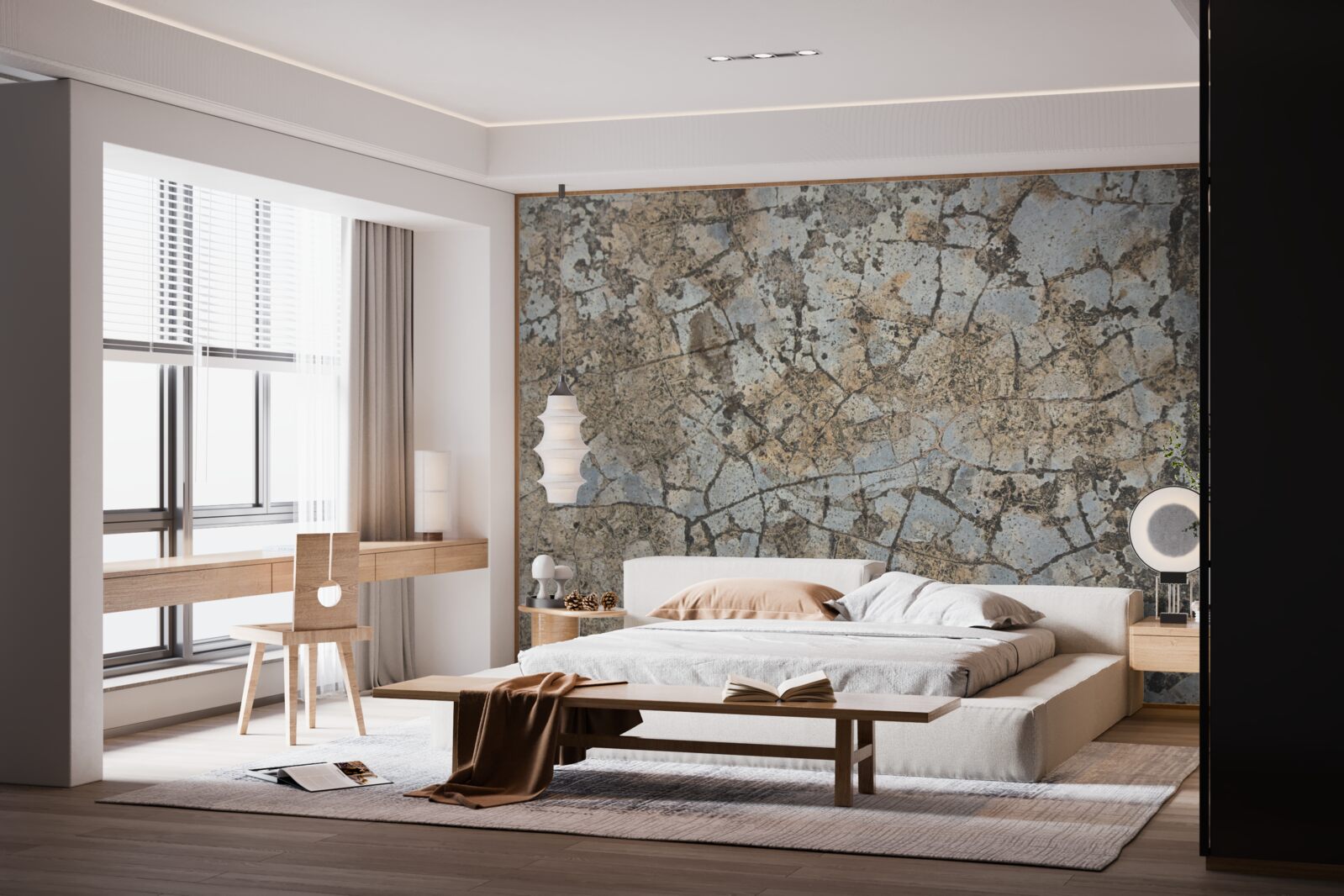 Фотошпалери мармурова поверхня, поцяткована тріщинами