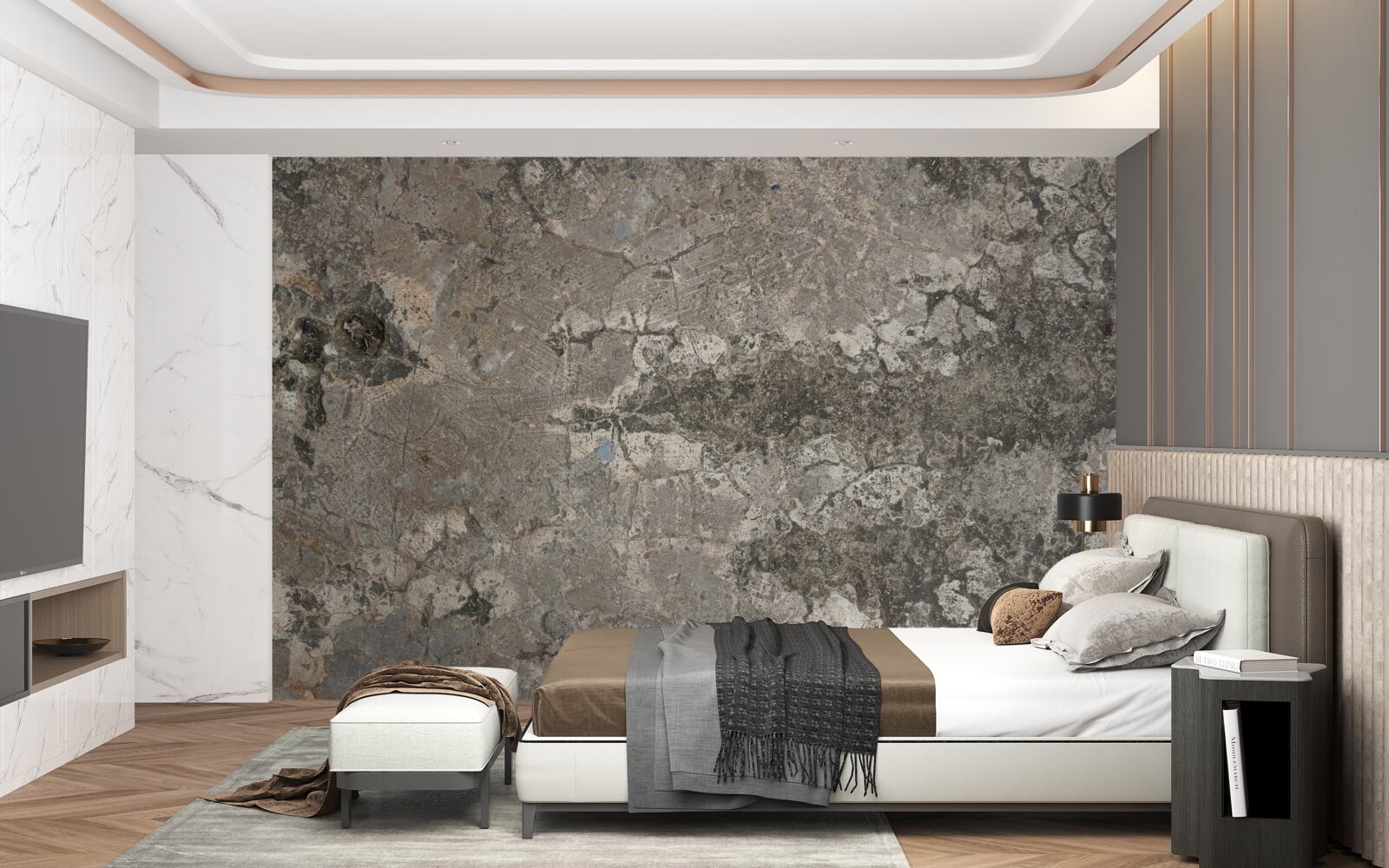 Фотошпалери сіра гранітна порода