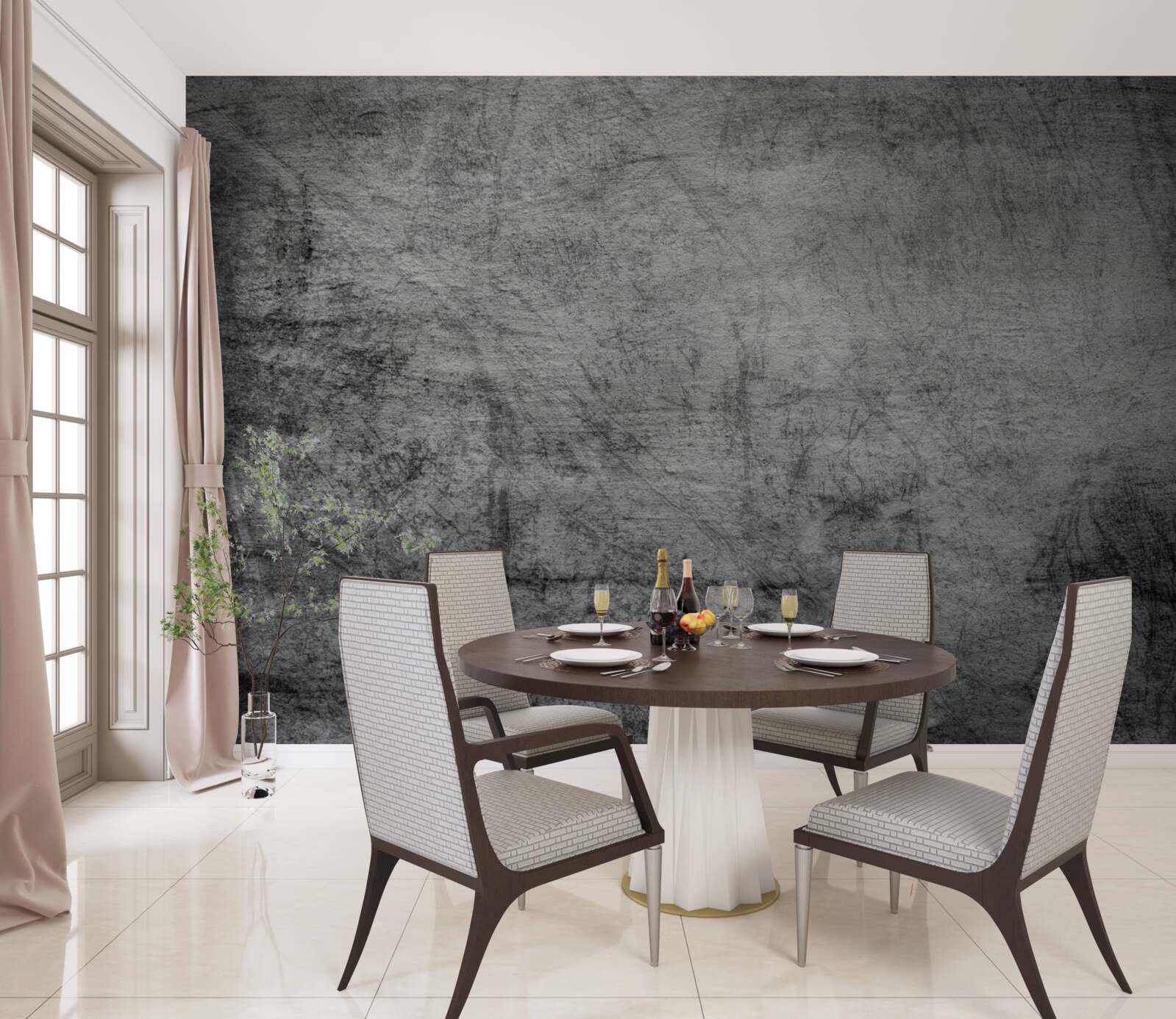 Фотошпалери старий сірий фон з подряпинами