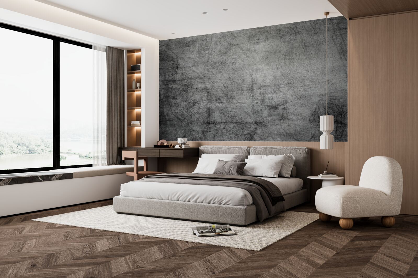 Фотошпалери старий сірий фон з подряпинами