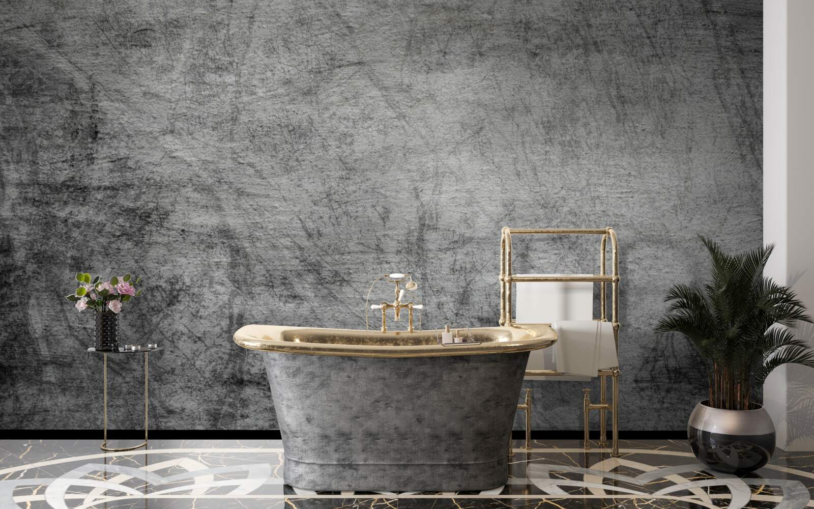 Фотошпалери старий сірий фон з подряпинами