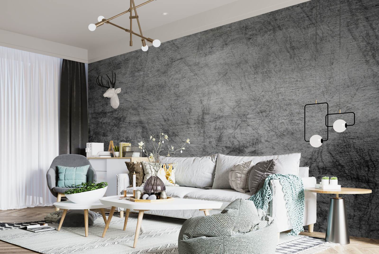 Фотошпалери старий сірий фон з подряпинами