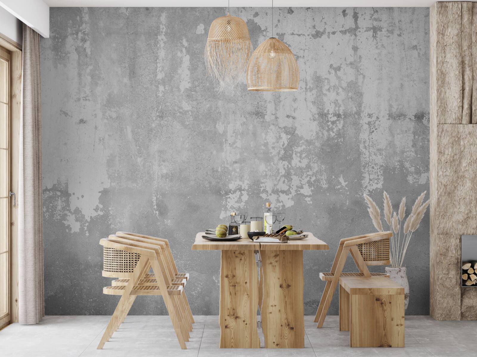 Фотошпалери зовні будинку - сіра стіна