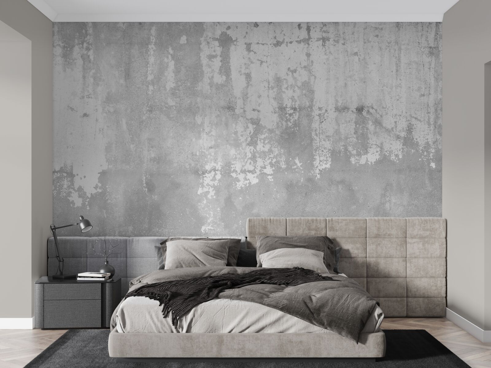 Фотошпалери зовні будинку - сіра стіна