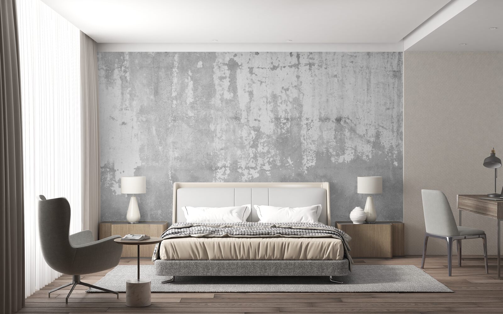 Фотошпалери зовні будинку - сіра стіна