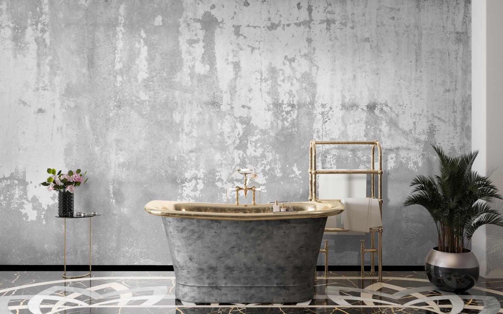 Фотошпалери зовні будинку - сіра стіна