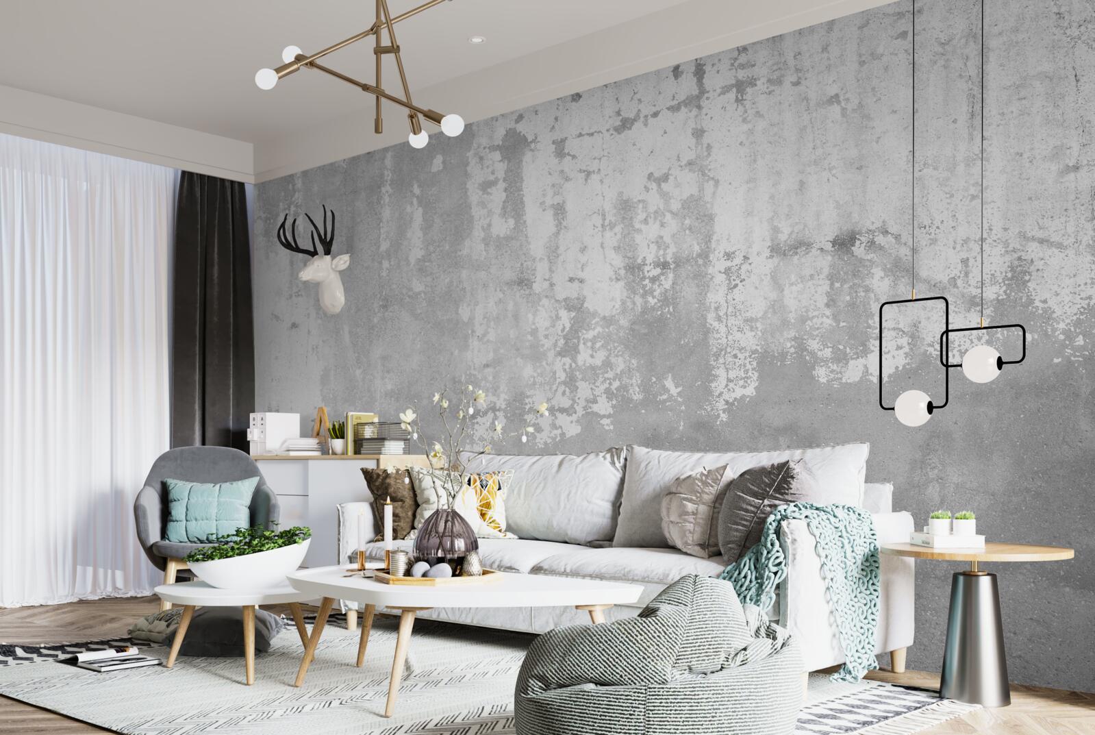 Фотошпалери зовні будинку - сіра стіна