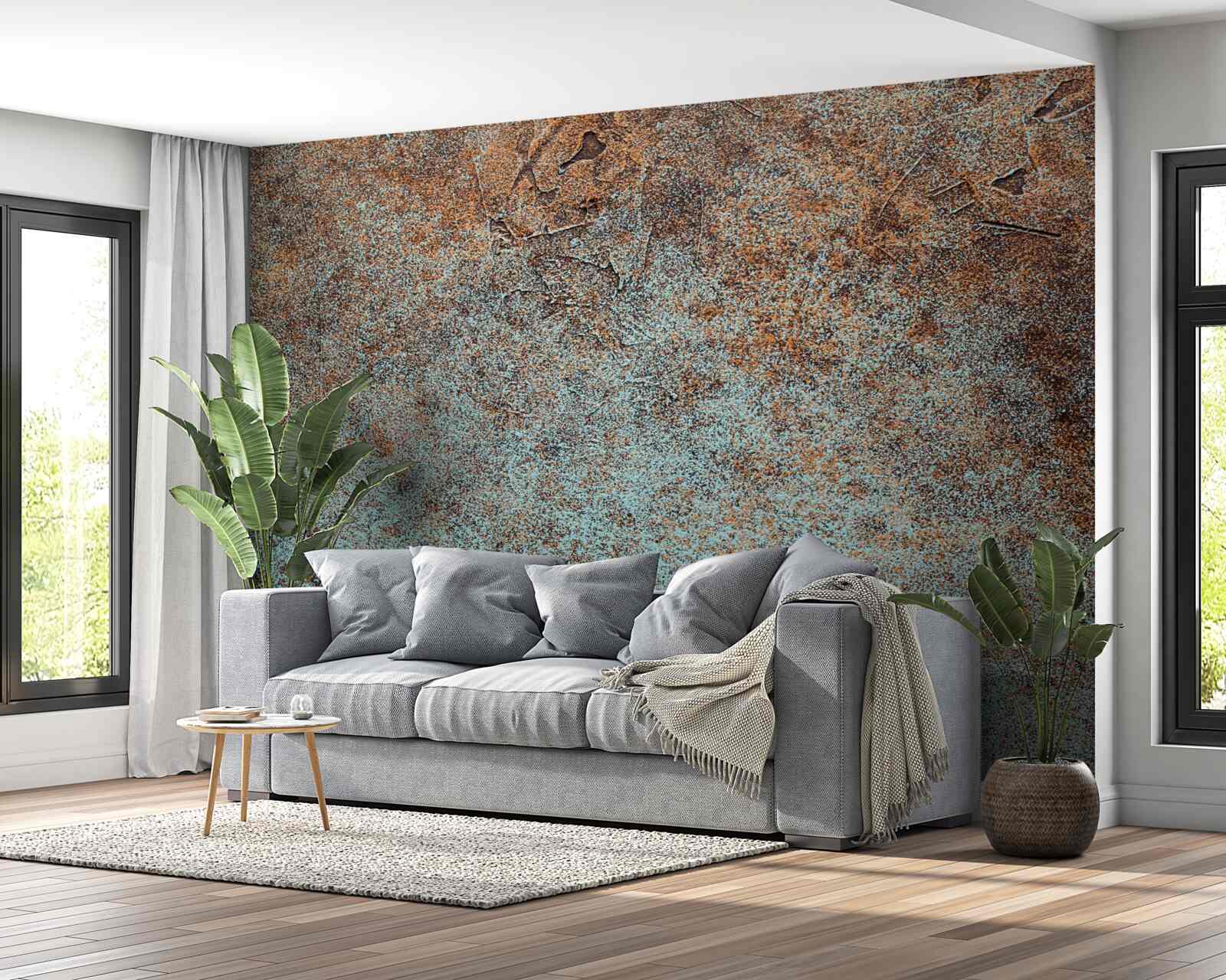 Фотошпалери темне покриття з оксидованого заліза