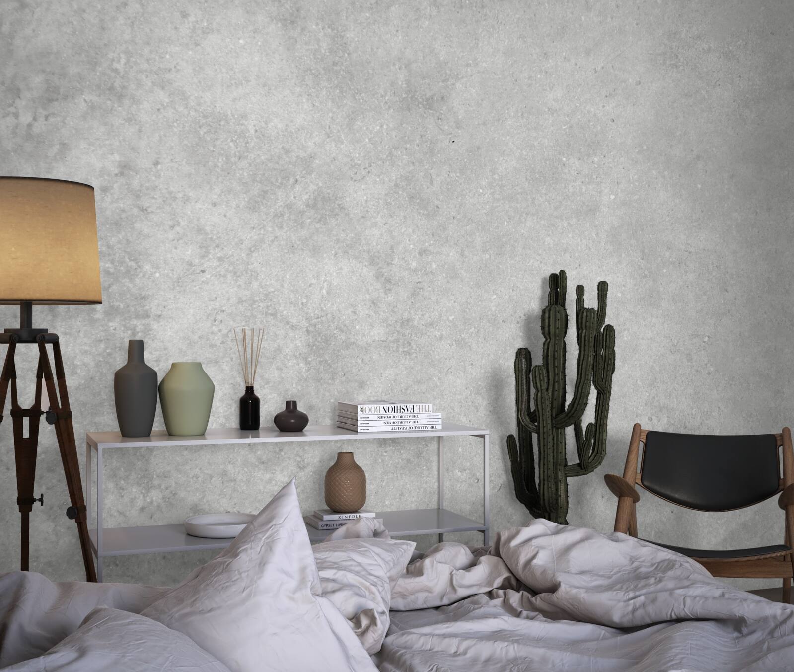 Фотошпалери Стіна виконана з бетону світло-сірого відтінку