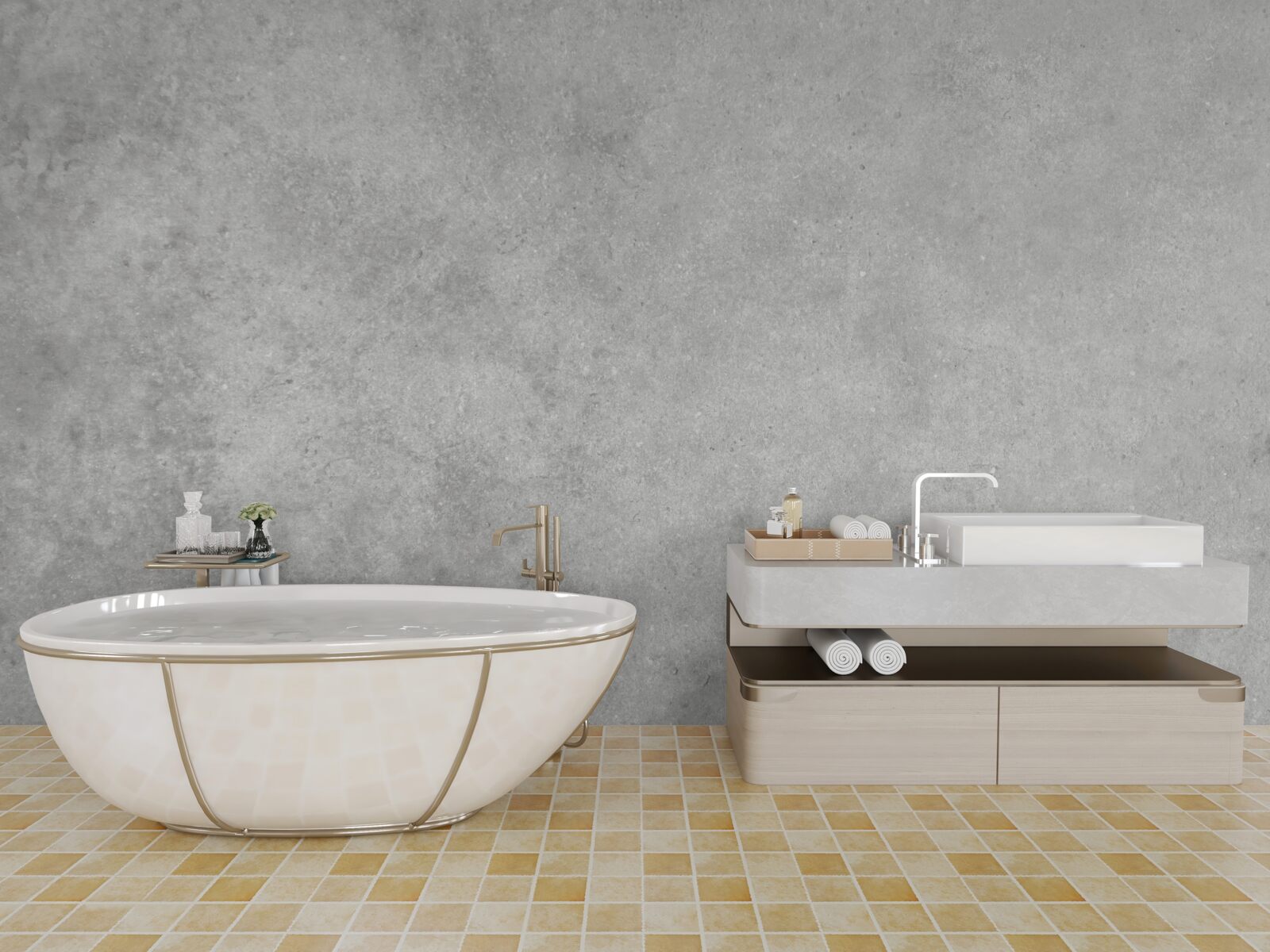 Фотошпалери Стіна виконана з бетону світло-сірого відтінку