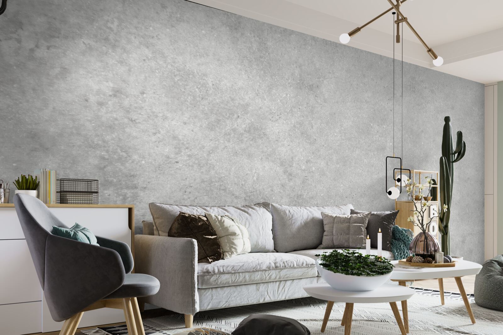 Фотошпалери Стіна виконана з бетону світло-сірого відтінку