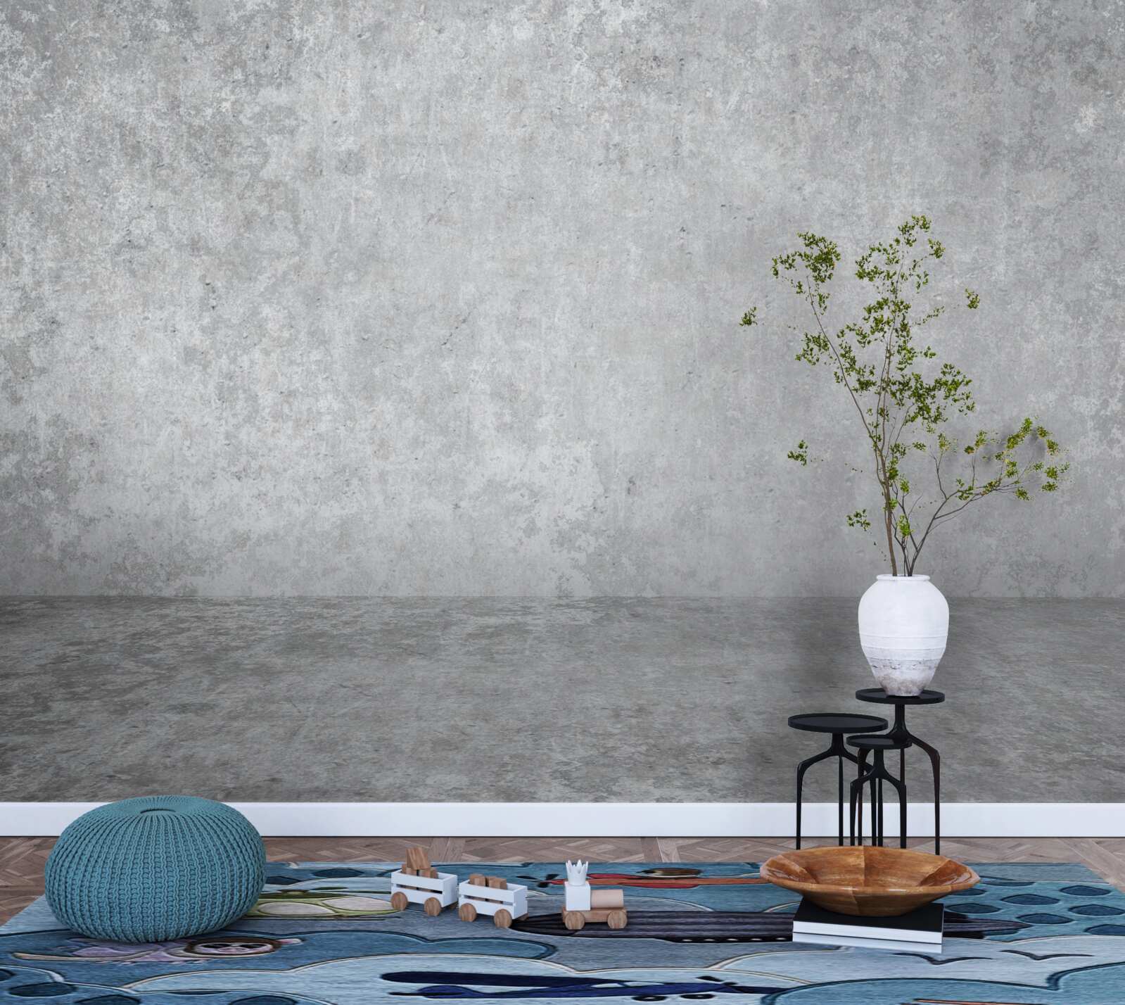 Фотошпалери світло-сіра бетонна стіна