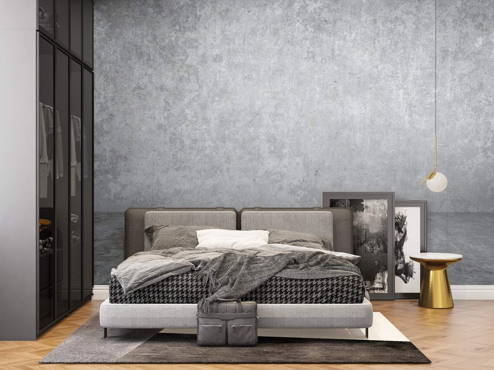 Фотошпалери світло-сіра бетонна стіна