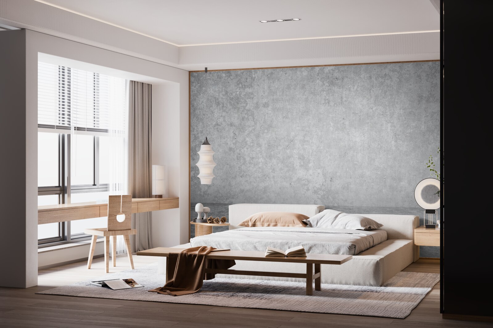 Фотошпалери світло-сіра бетонна стіна