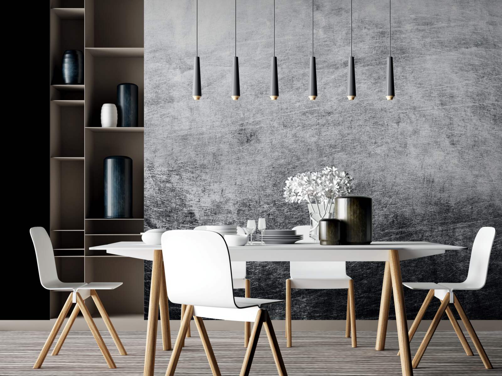 Фотошпалери проблемна сіра стіна