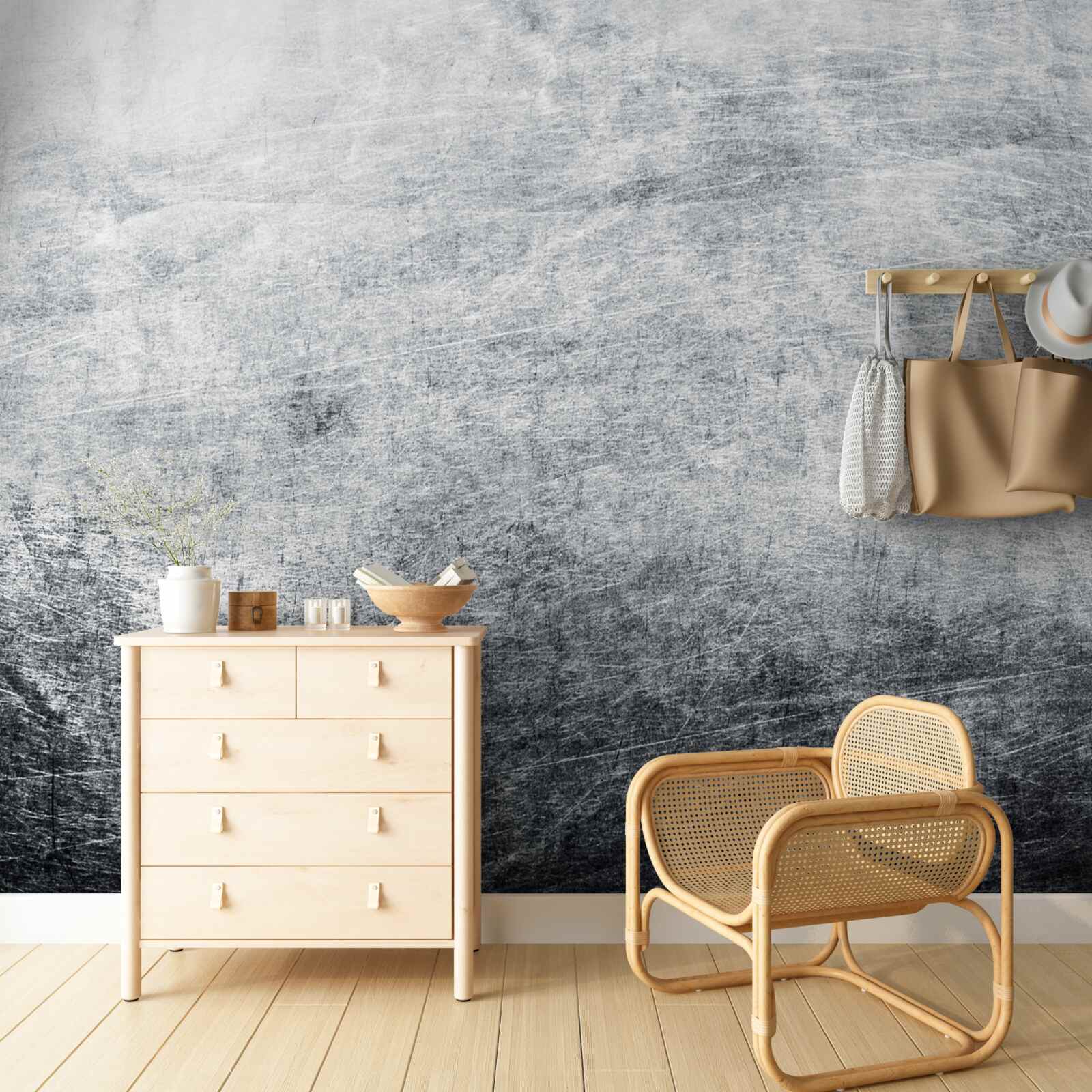 Фотошпалери проблемна сіра стіна