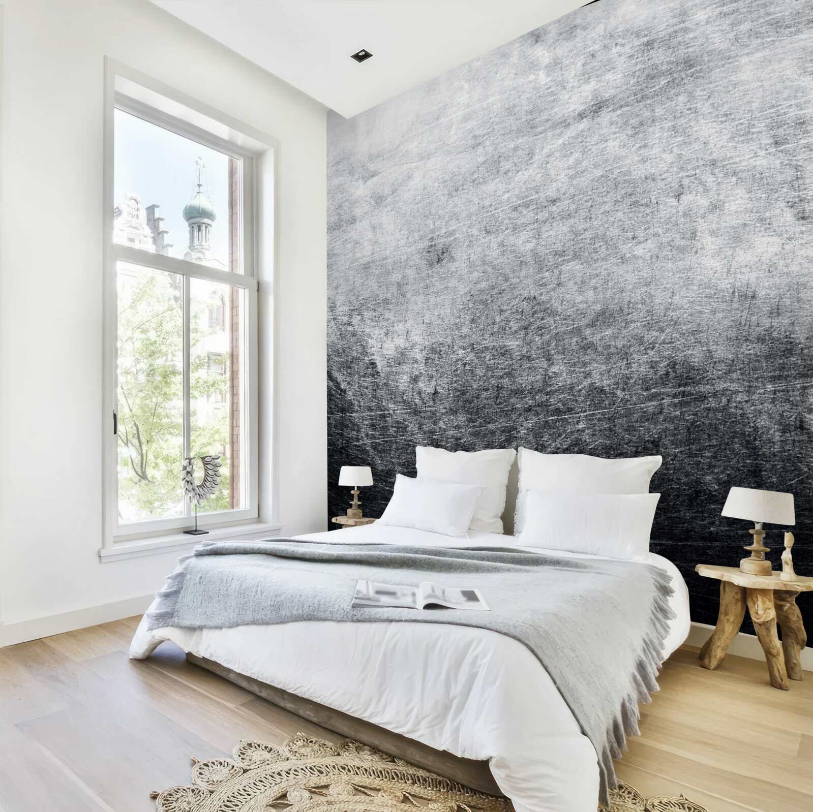 Фотошпалери проблемна сіра стіна