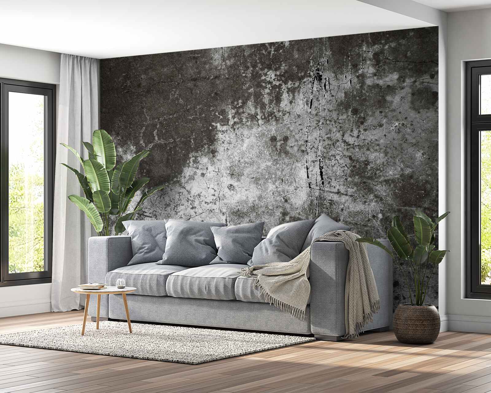 Фотошпалери цементне тло в стилі гранж