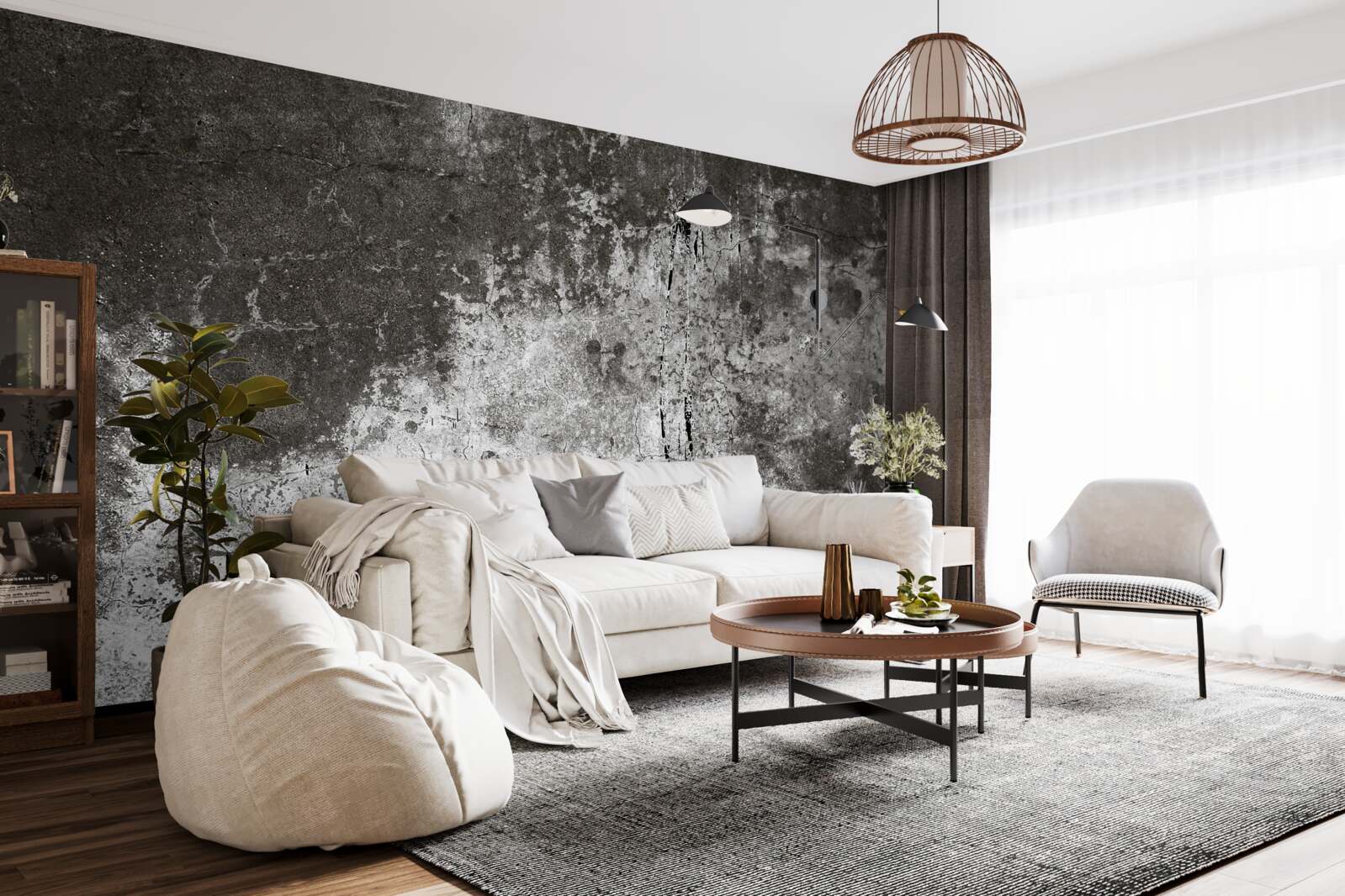 Фотошпалери цементне тло в стилі гранж