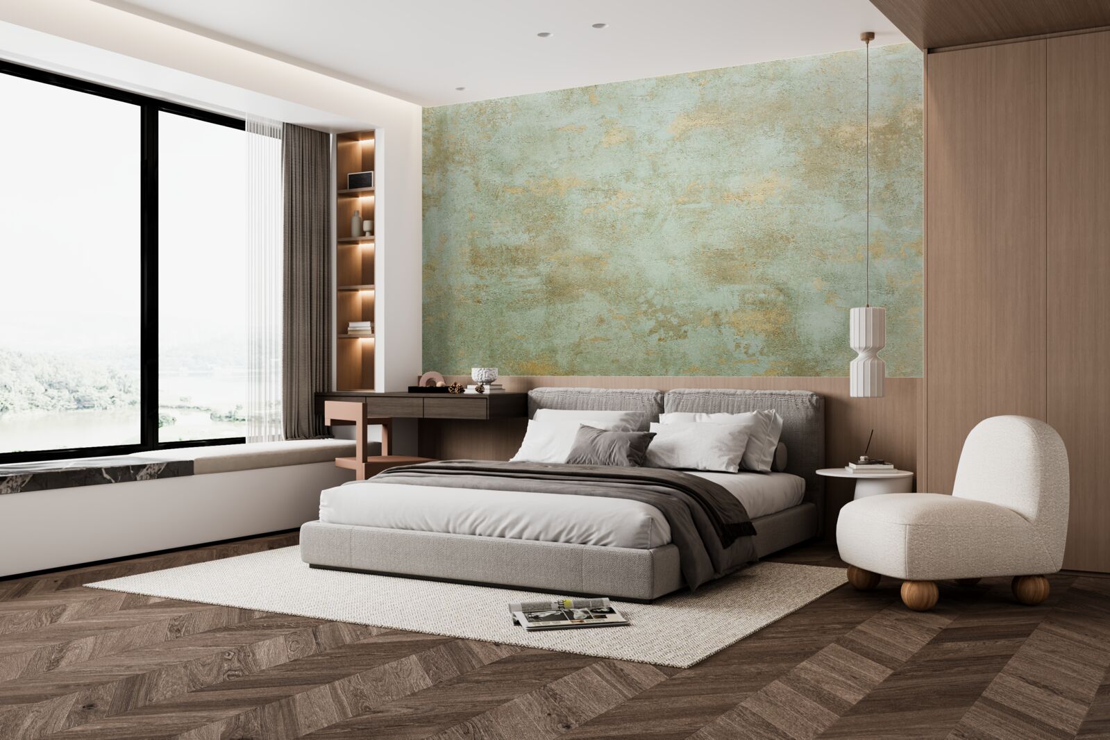 Фотошпалери золото з хакі