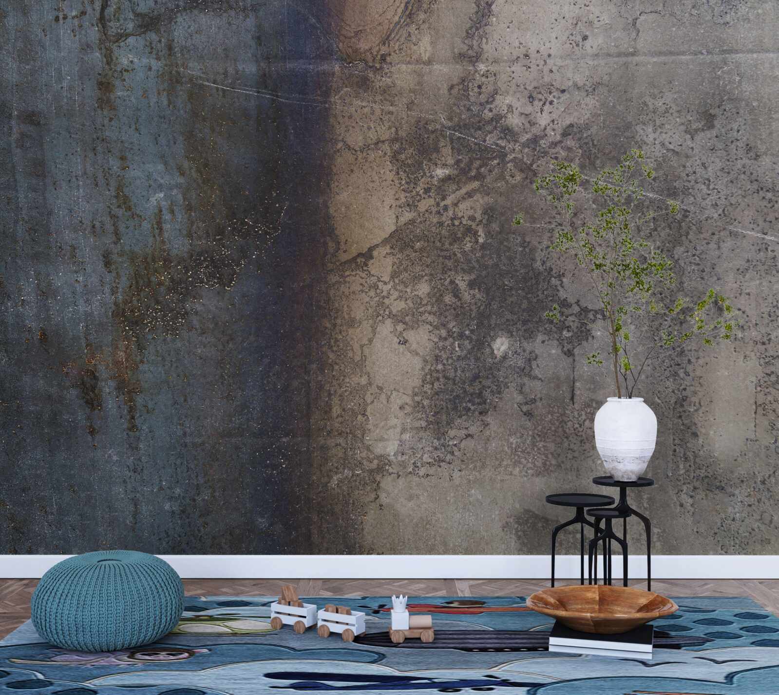 Фотошпалери конструкція з темного металу