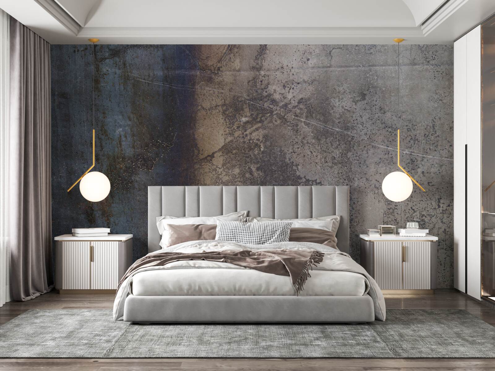 Фотошпалери конструкція з темного металу