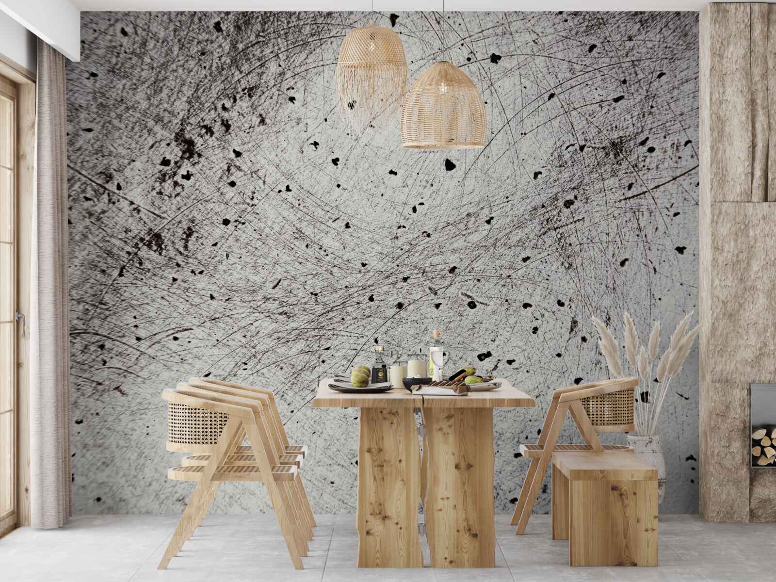 Фотошпалери темно-сірий бетон