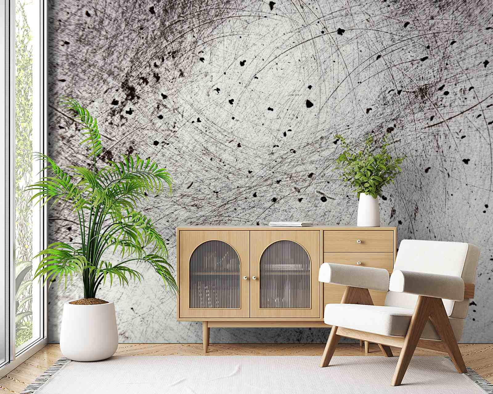 Фотошпалери темно-сірий бетон