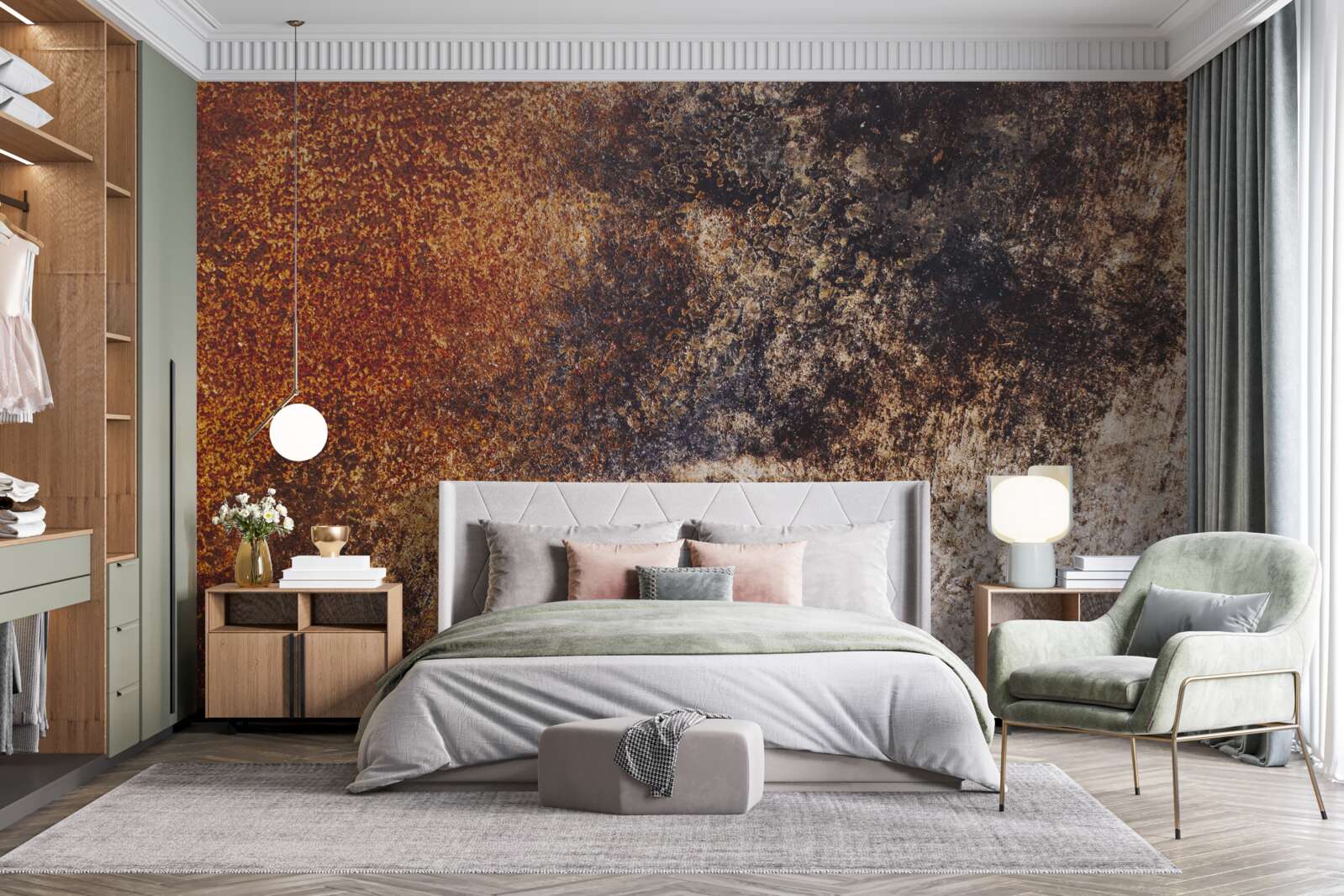 Фотошпалери фон з іржавими гранжевими тонами