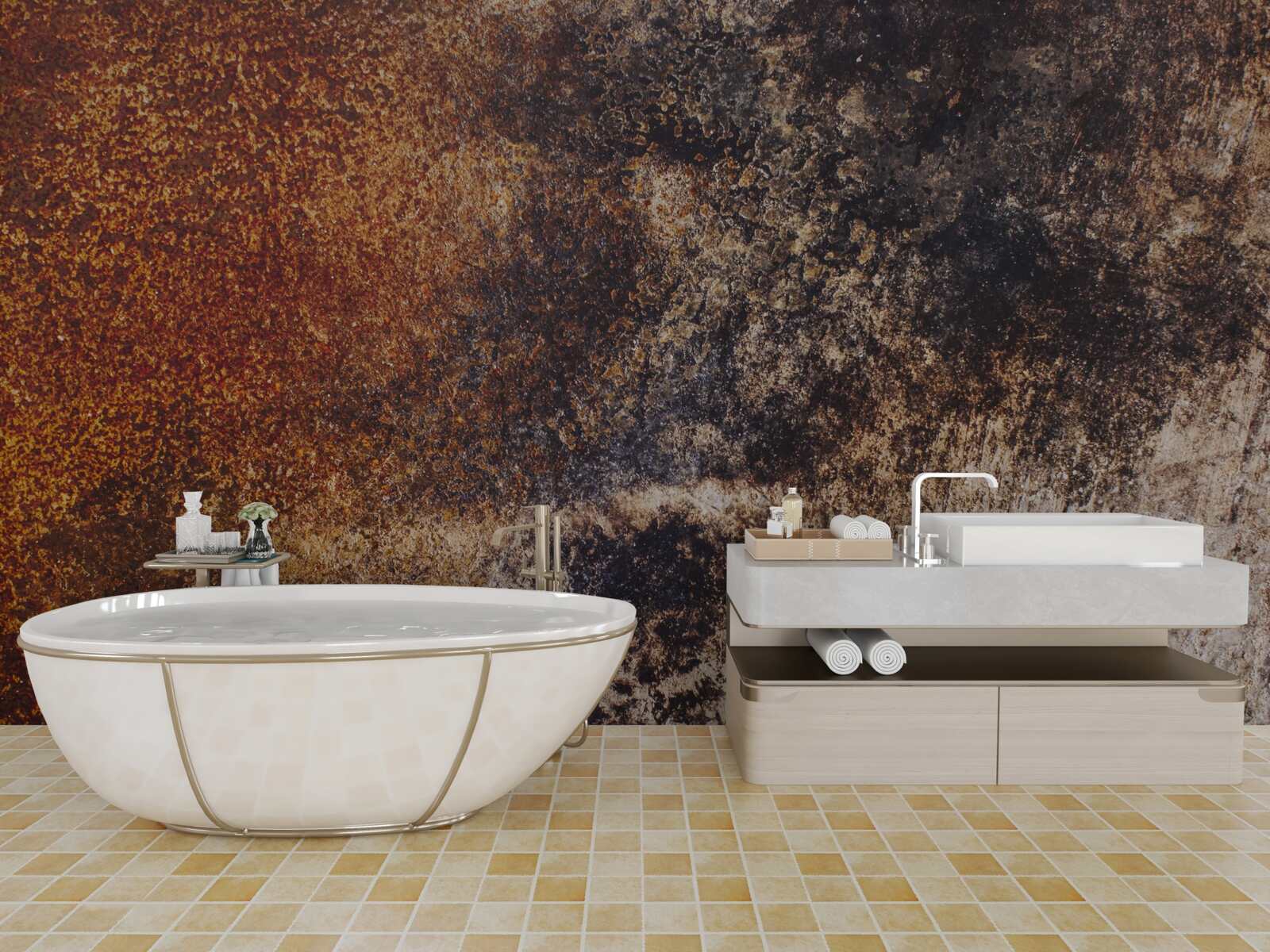 Фотошпалери фон з іржавими гранжевими тонами