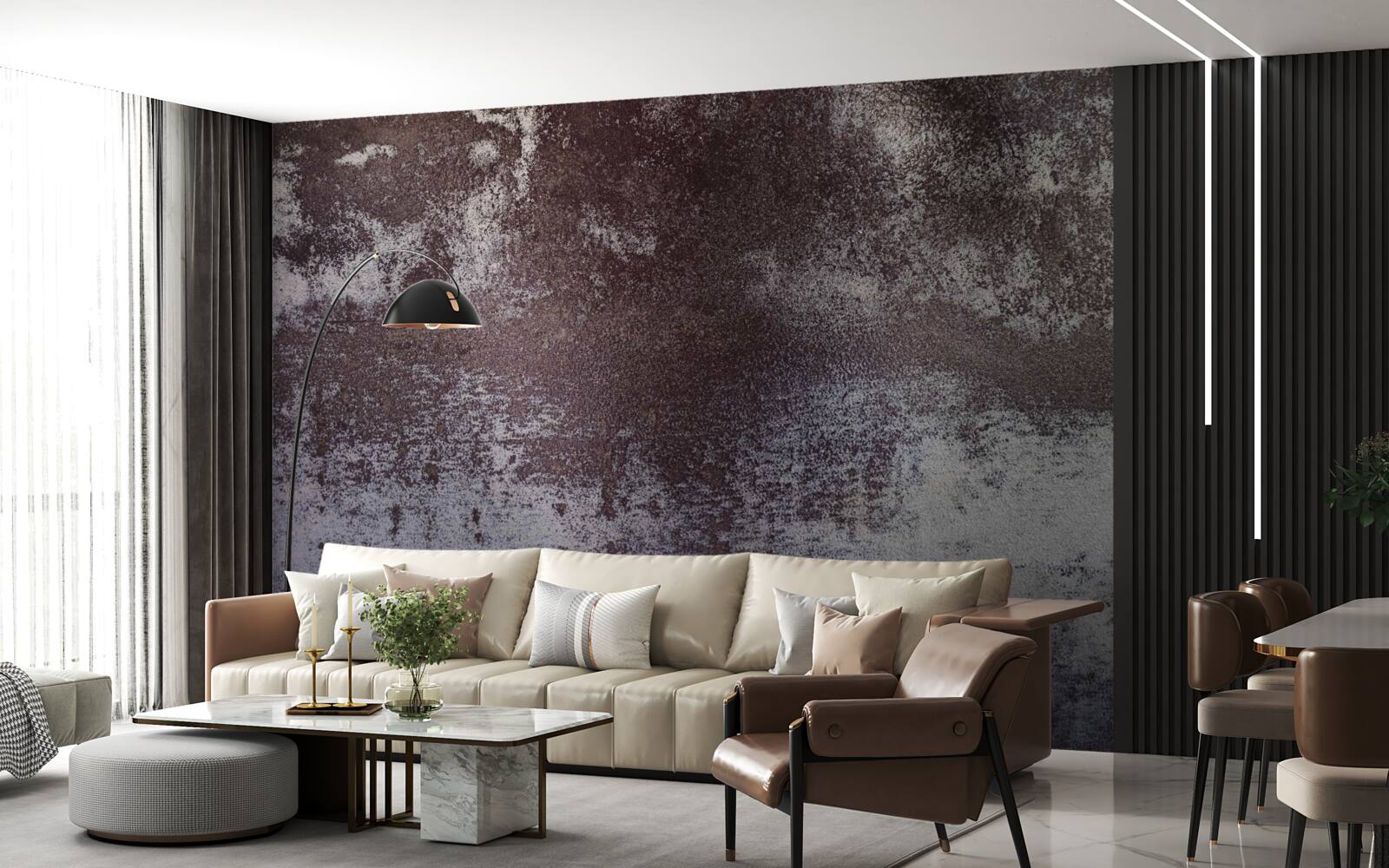 Фотошпалери сірий метал у вінтажному стилі