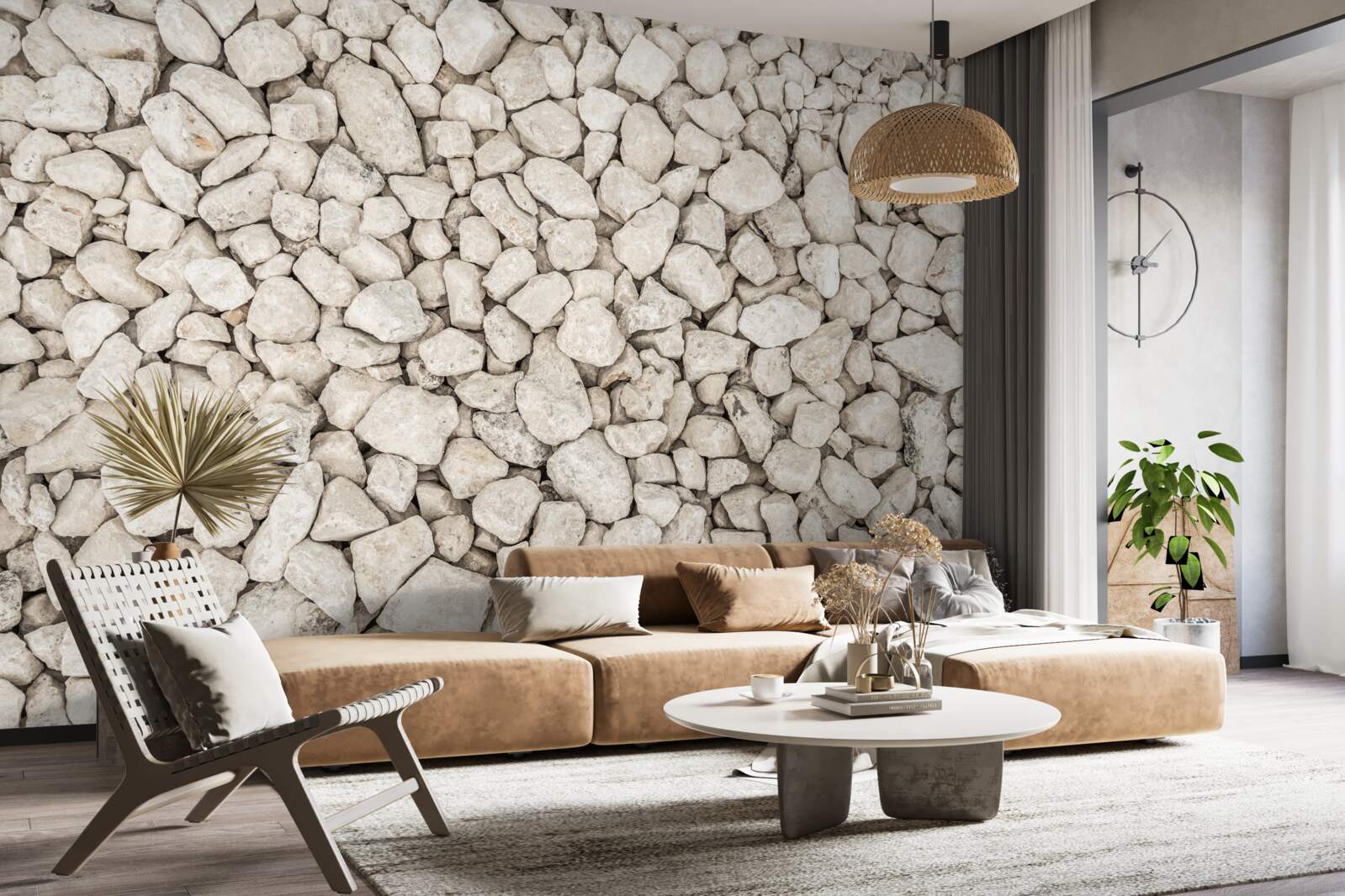 Фотошпалери Білий гравій різного розміру