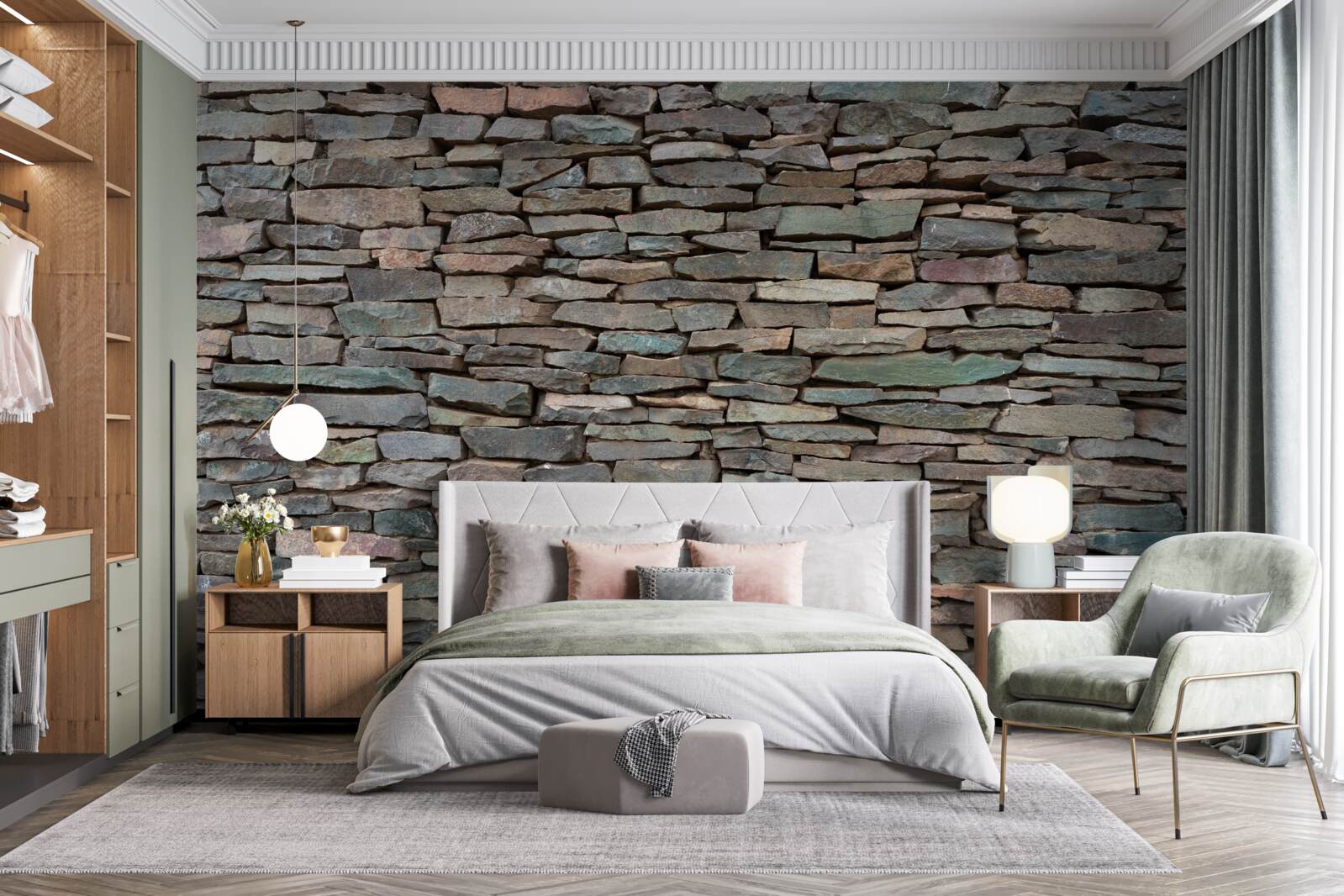 Фотошпалери поздовжня кладка каменю