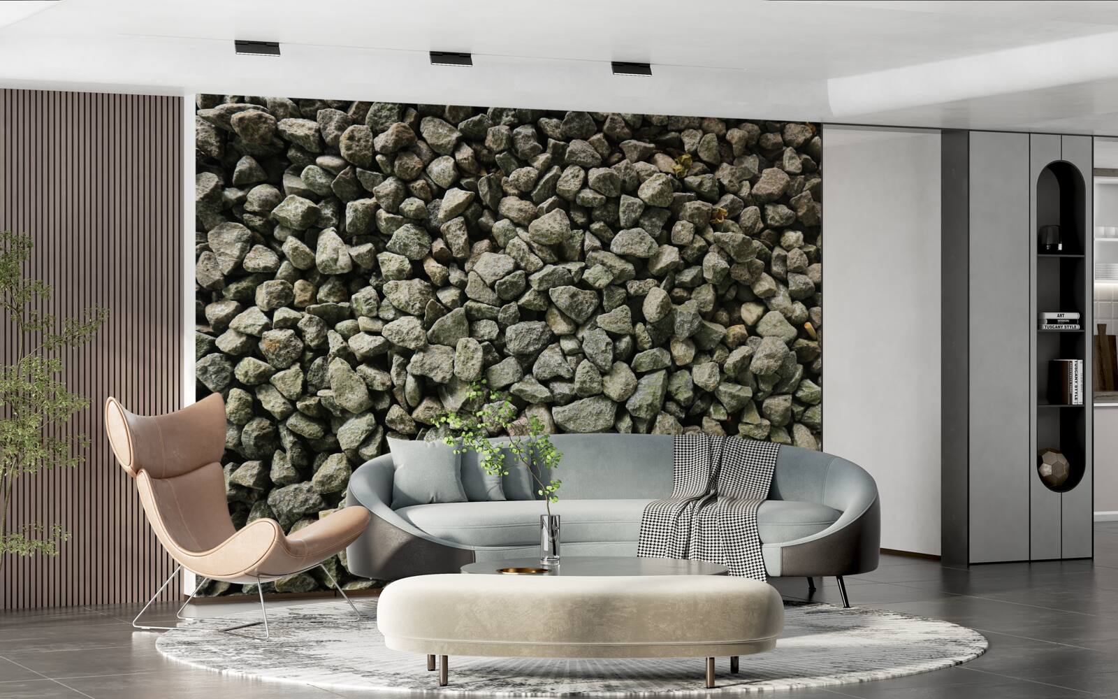 Фотошпалери гравійна стіна