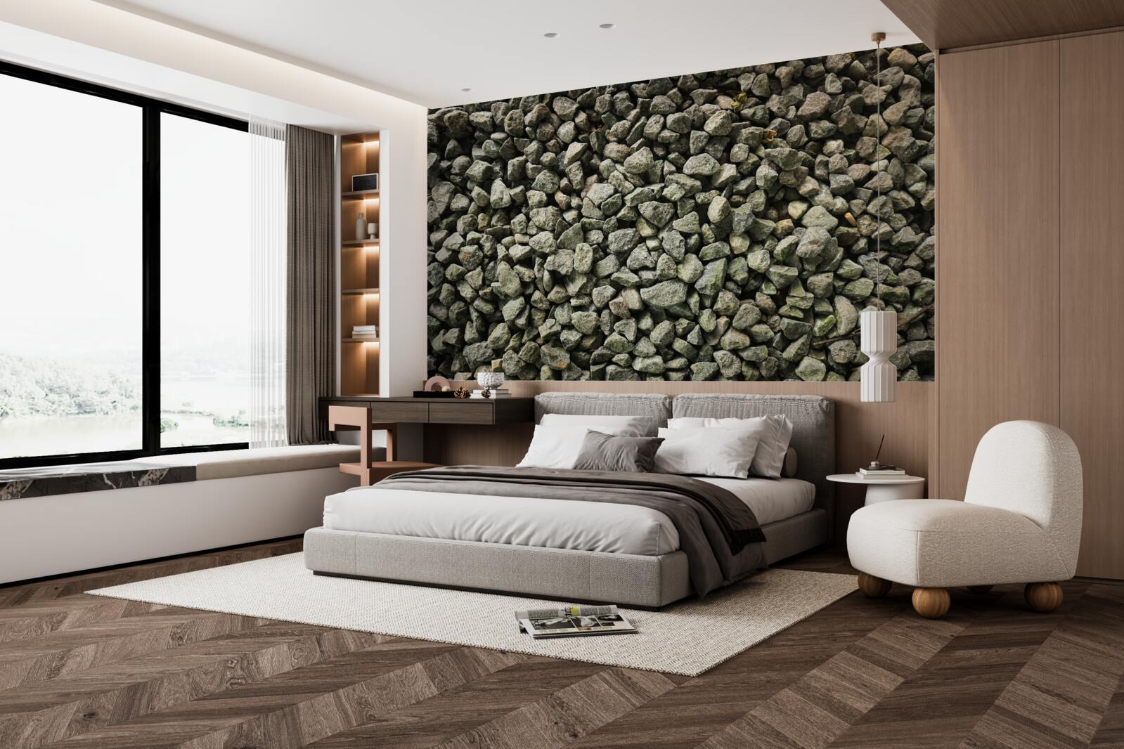 Фотошпалери гравійна стіна