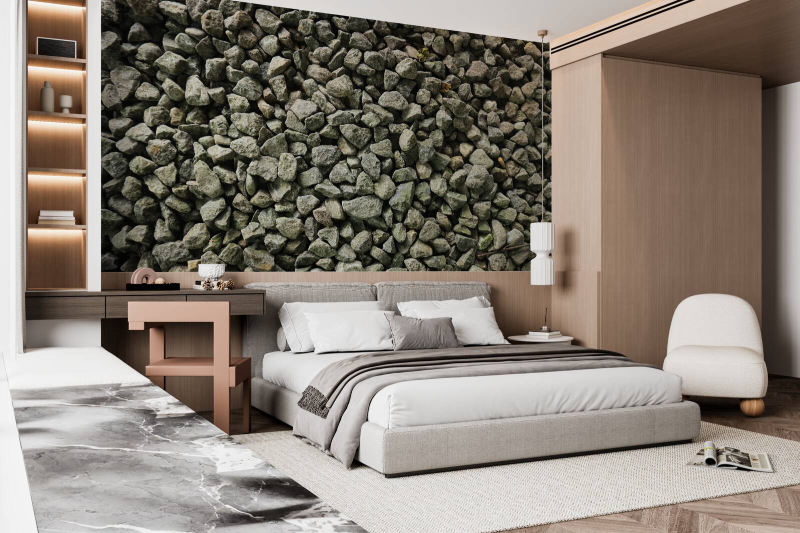 Фотошпалери гравійна стіна