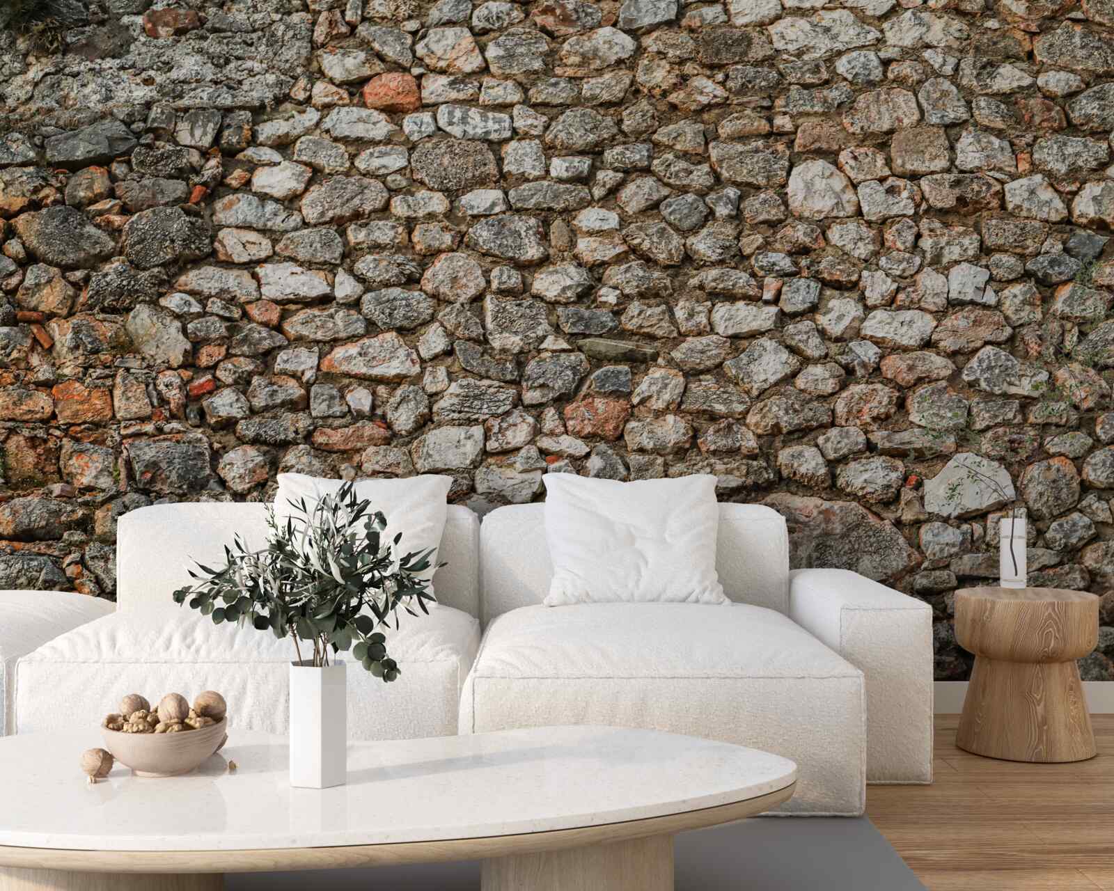 Фотошпалери антична різнокольорова кам'яна стіна