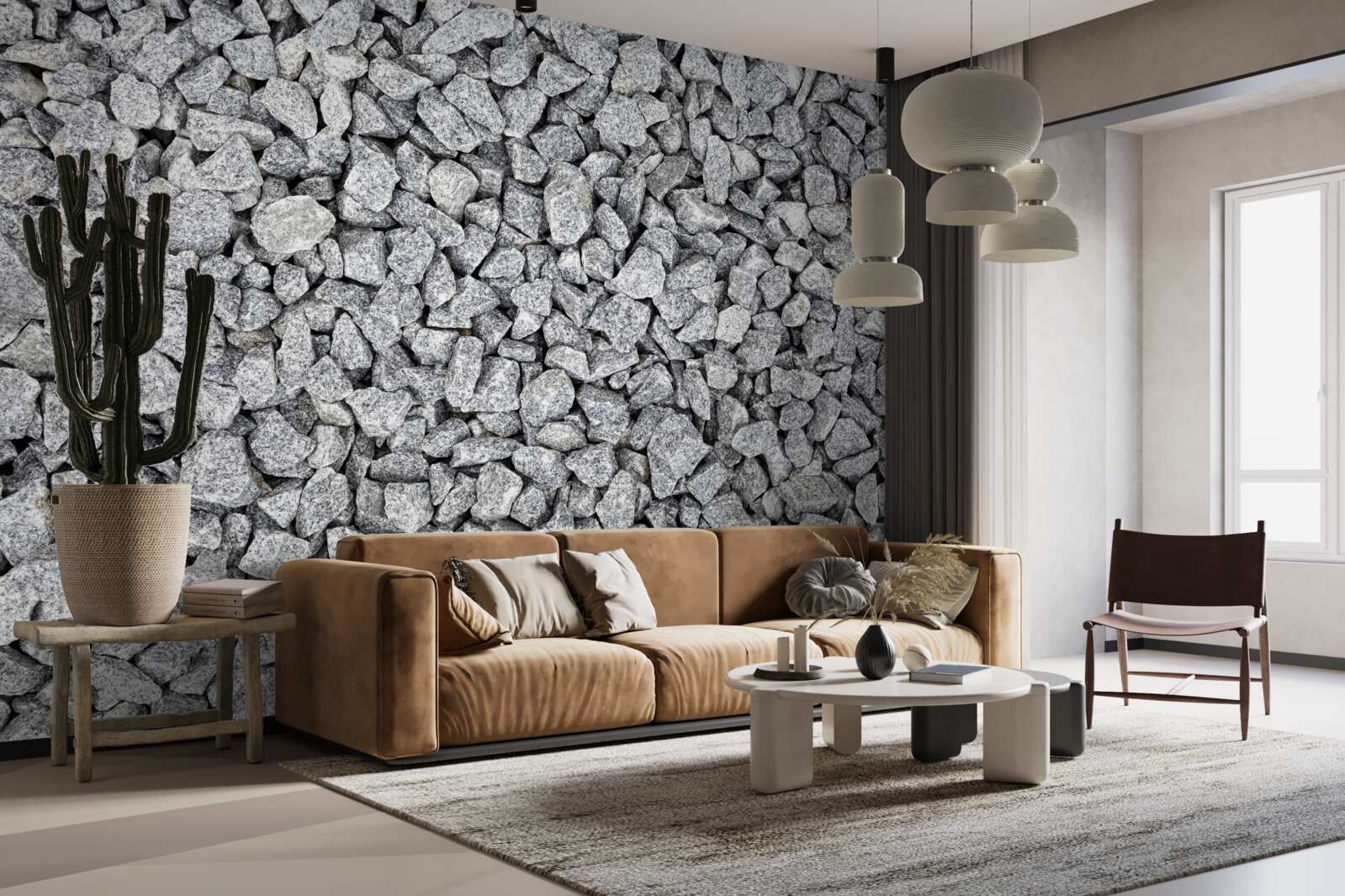 Фотошпалери мармуровий сірий щебінь