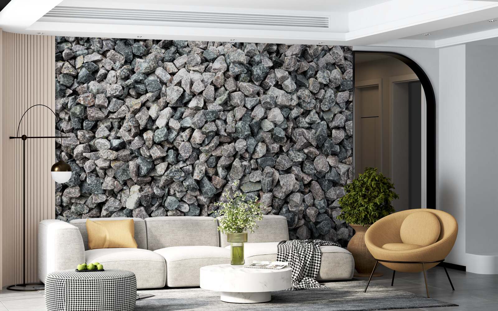 Фотошпалери багато сірих каменів