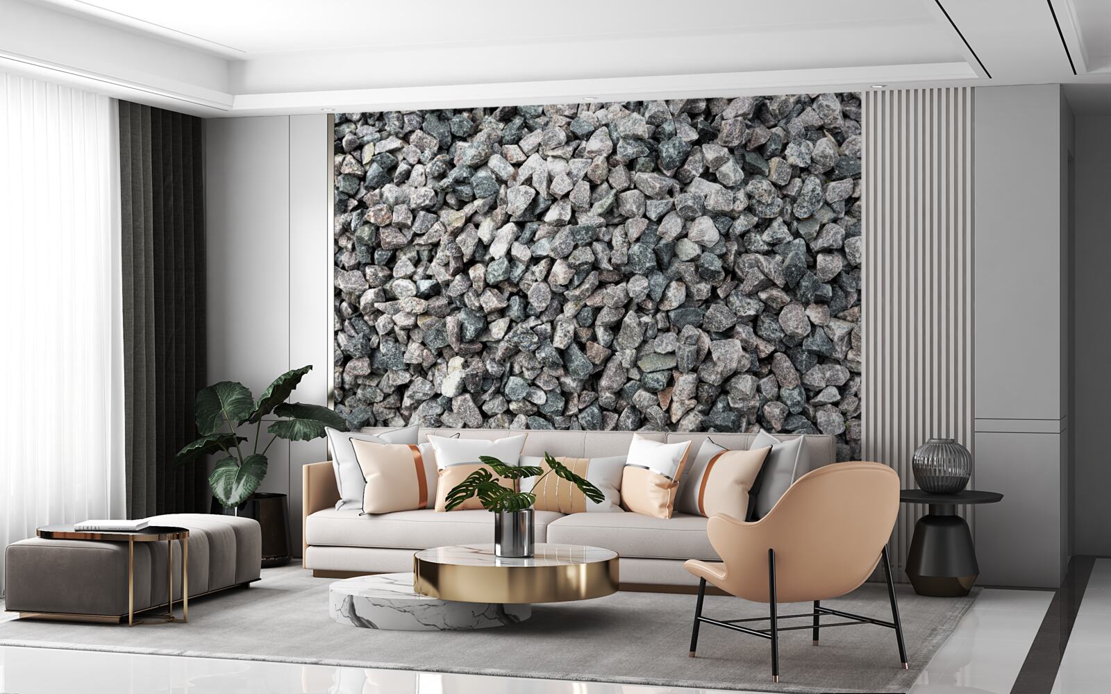 Фотошпалери багато сірих каменів