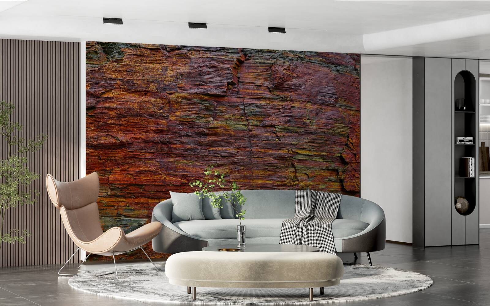 Фотошпалери на задньому плані темніють гори