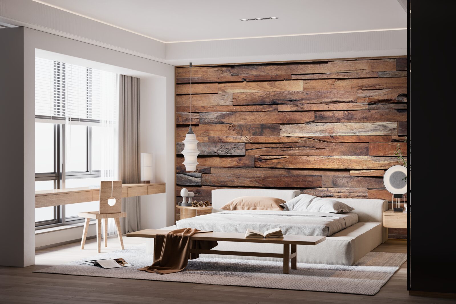 Фотошпалери дерев'яна дошка в старому коричневому відтінку