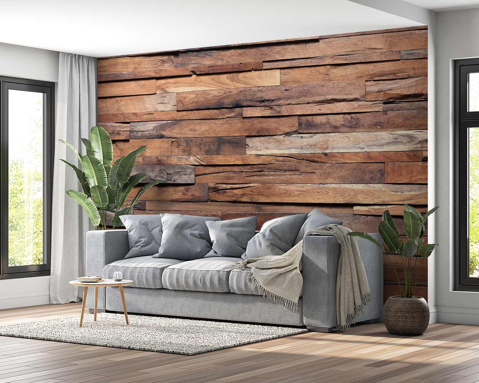 Фотошпалери дерев'яна дошка в старому коричневому відтінку