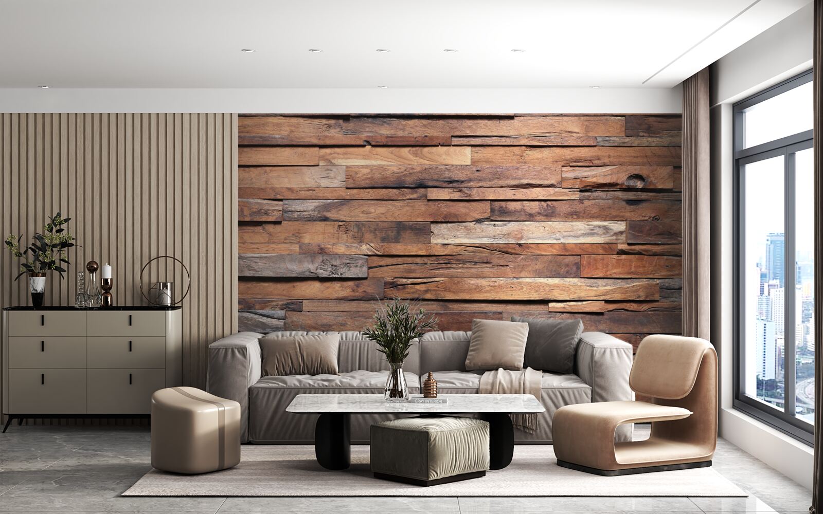 Фотошпалери дерев'яна дошка в старому коричневому відтінку