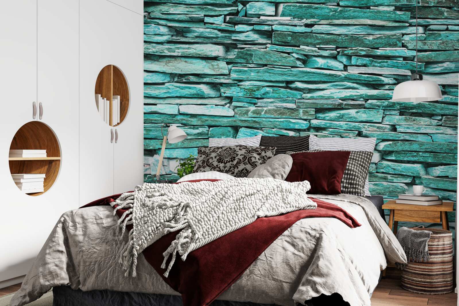 Фотошпалери бар'єр з бірюзового каменю