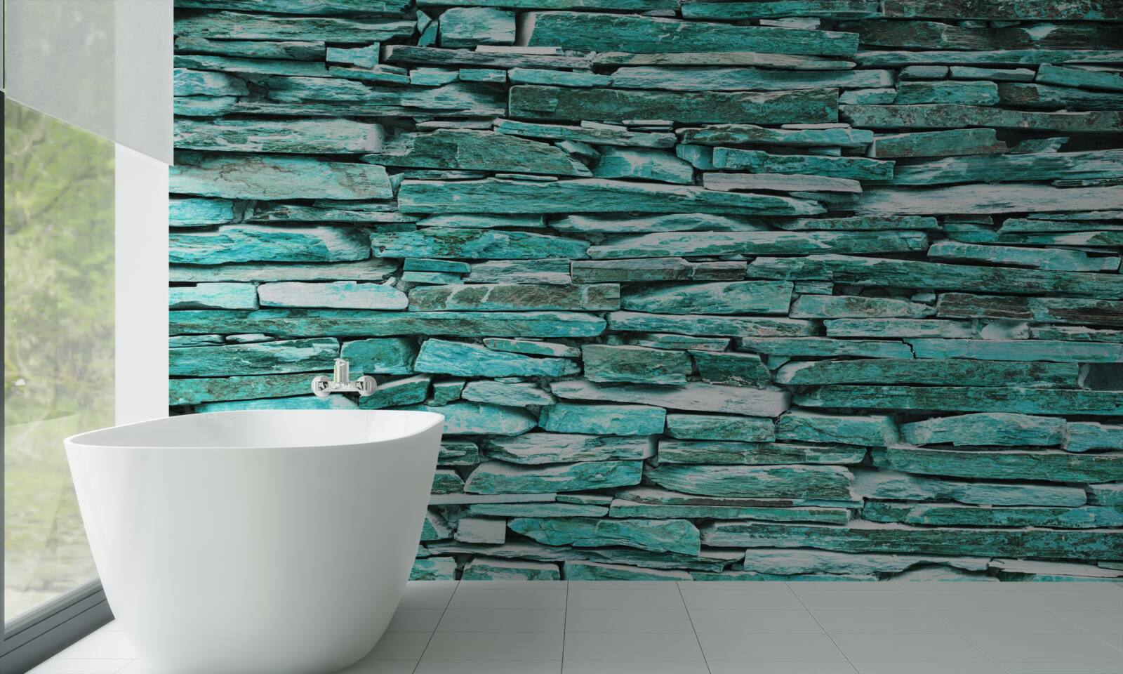 Фотошпалери бар'єр з бірюзового каменю